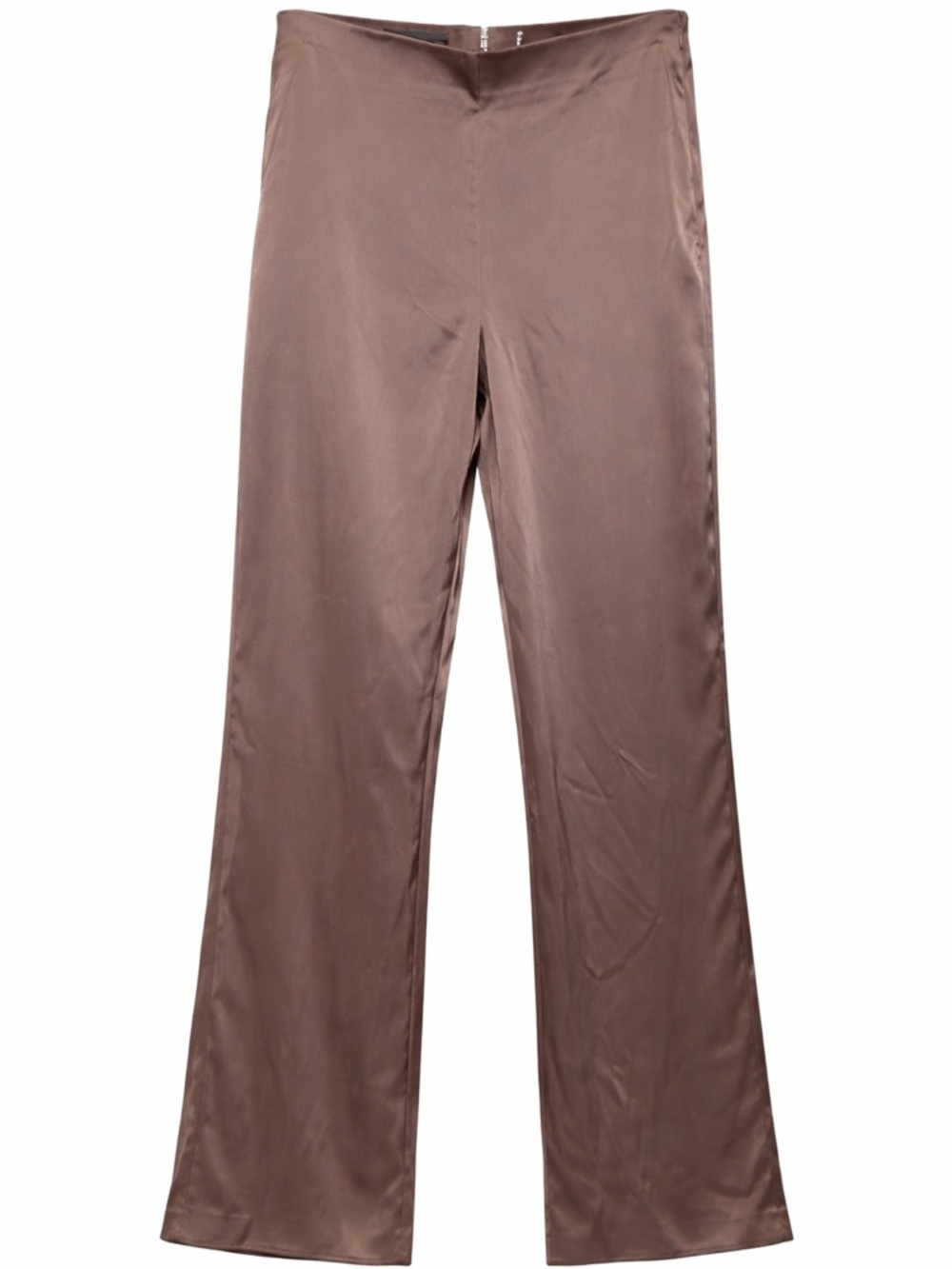 Zara Satin Silk Pants Wide-Leg in Muted Taupe-Mauve MSRP $50 NWT Small